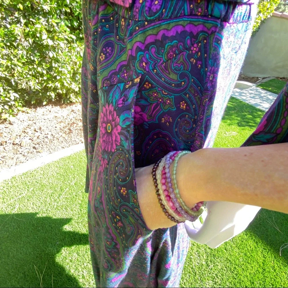 E.D. Michaels Vintage Paisley Long Sleeved Dress - Picture 9 of 11